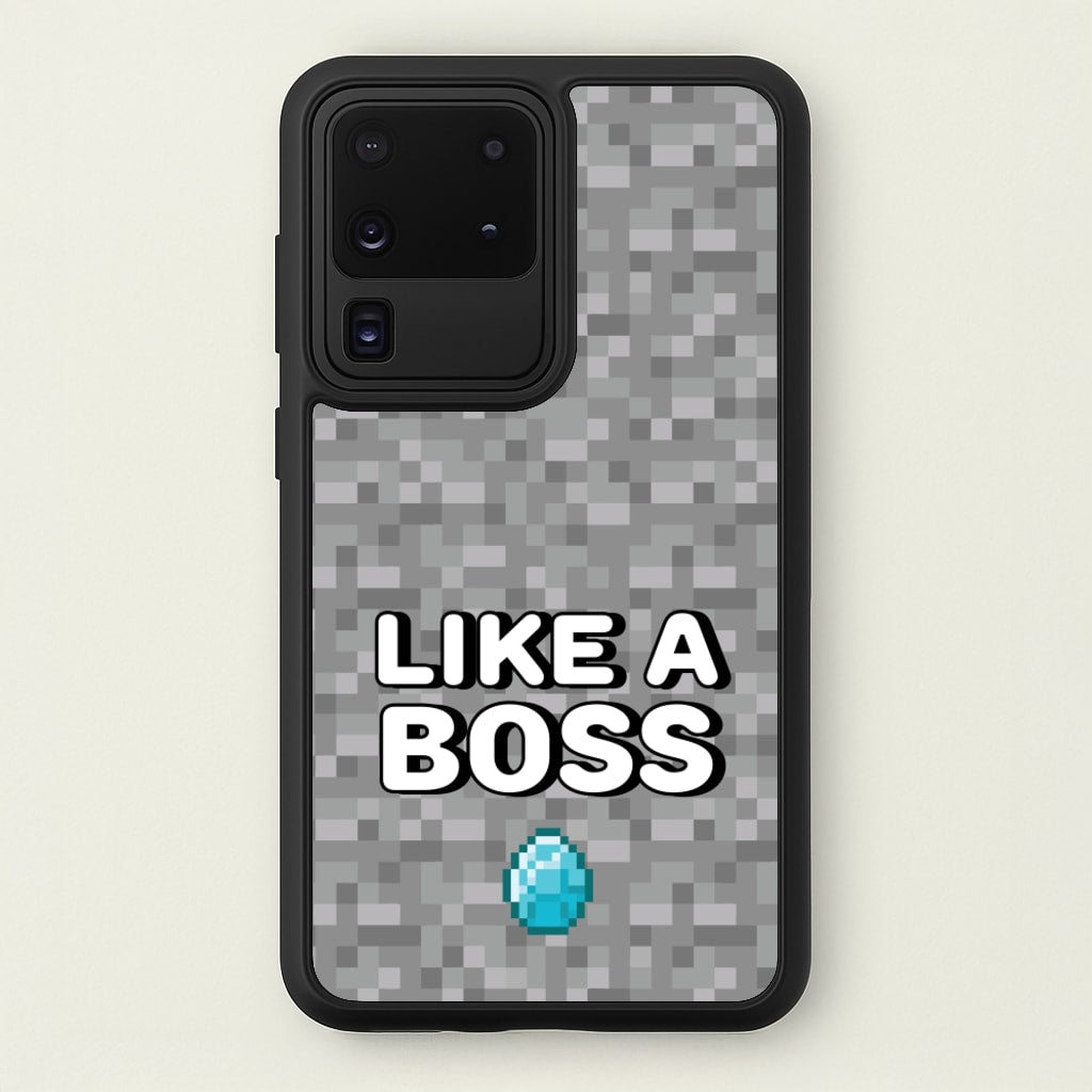 Like A Boss - Minecraft Phone Case for Galaxy S20 Ultra