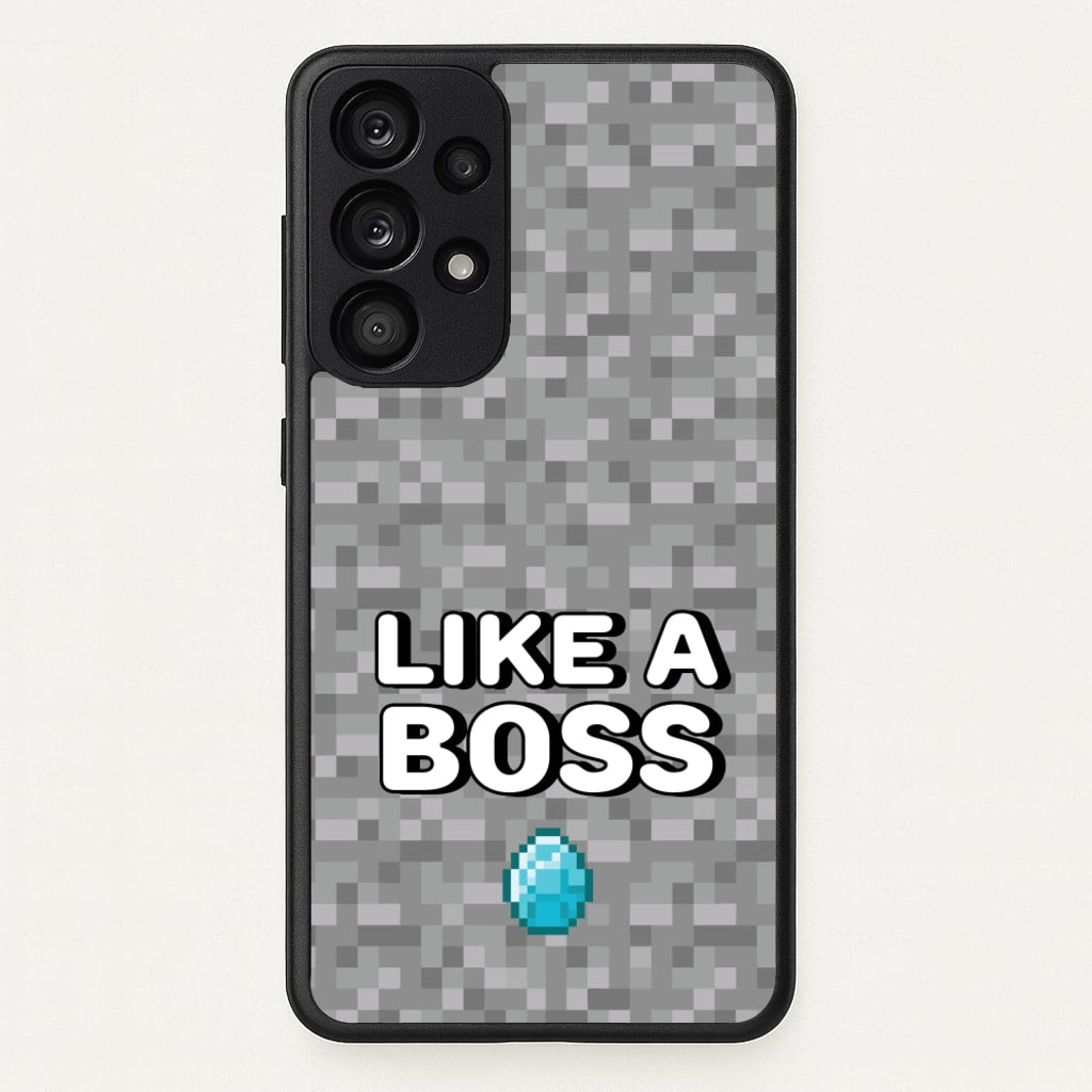 Like A Boss - Minecraft Phone Case for Galaxy A53
