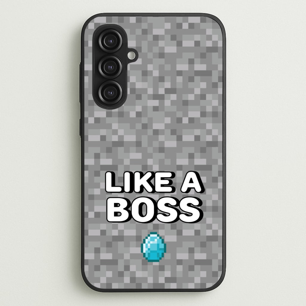 Like A Boss - Minecraft Phone Case for Galaxy S23FE