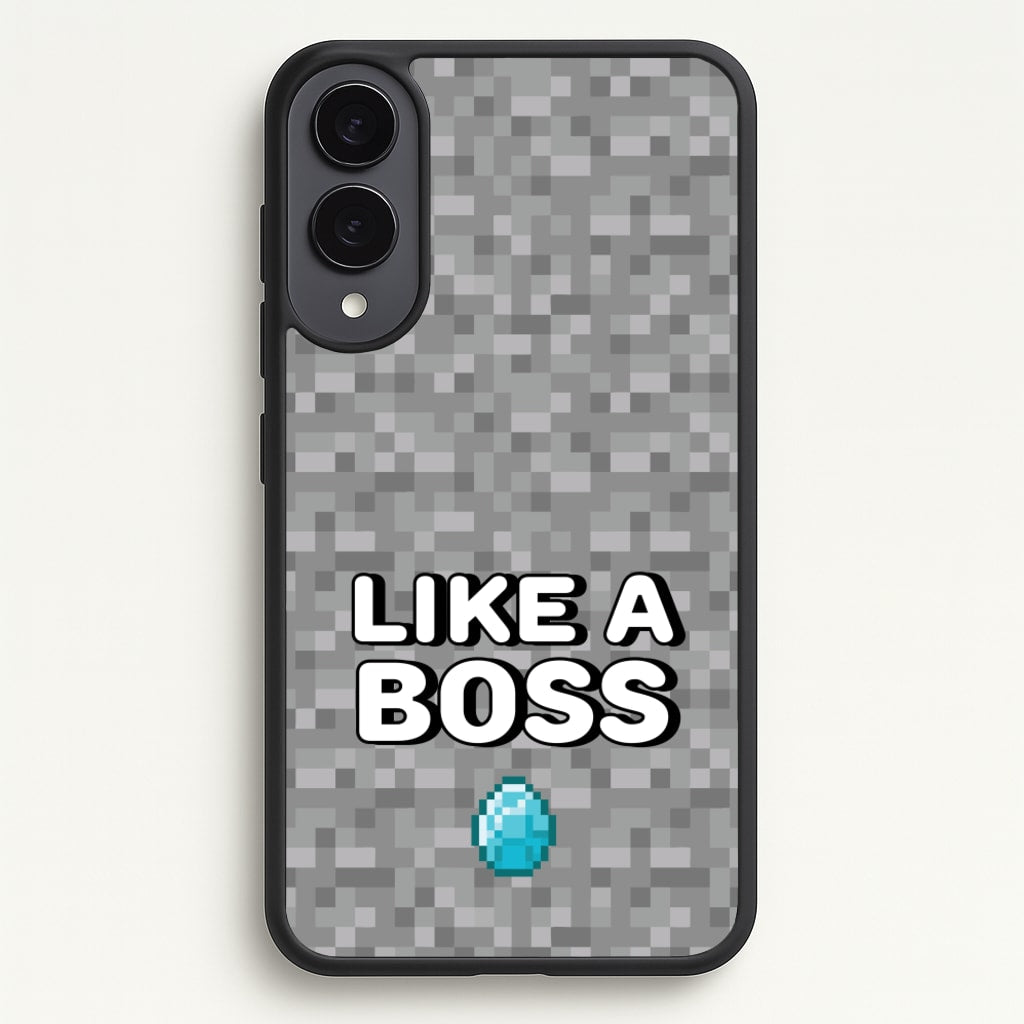 Like A Boss - Minecraft Phone Case for Galaxy S25 Edge