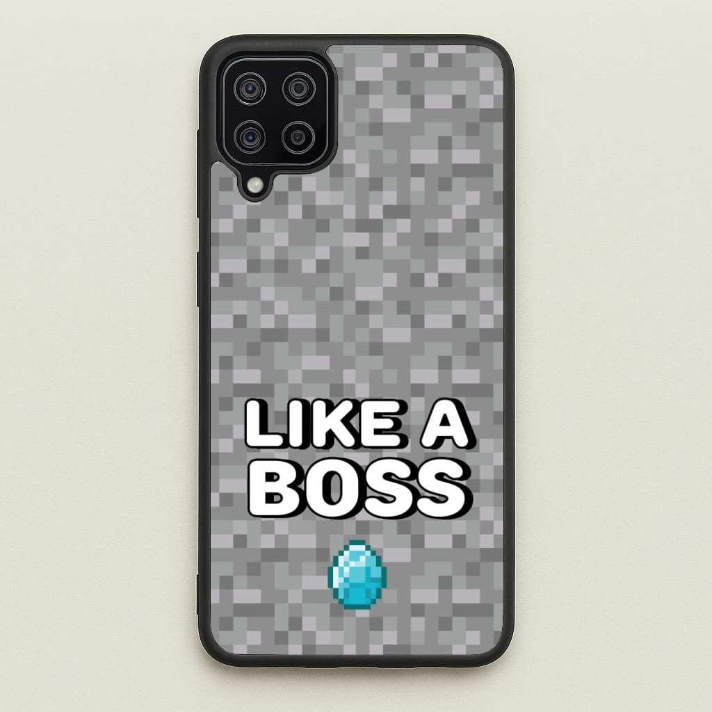 Like A Boss - Minecraft Phone Case for Galaxy A12