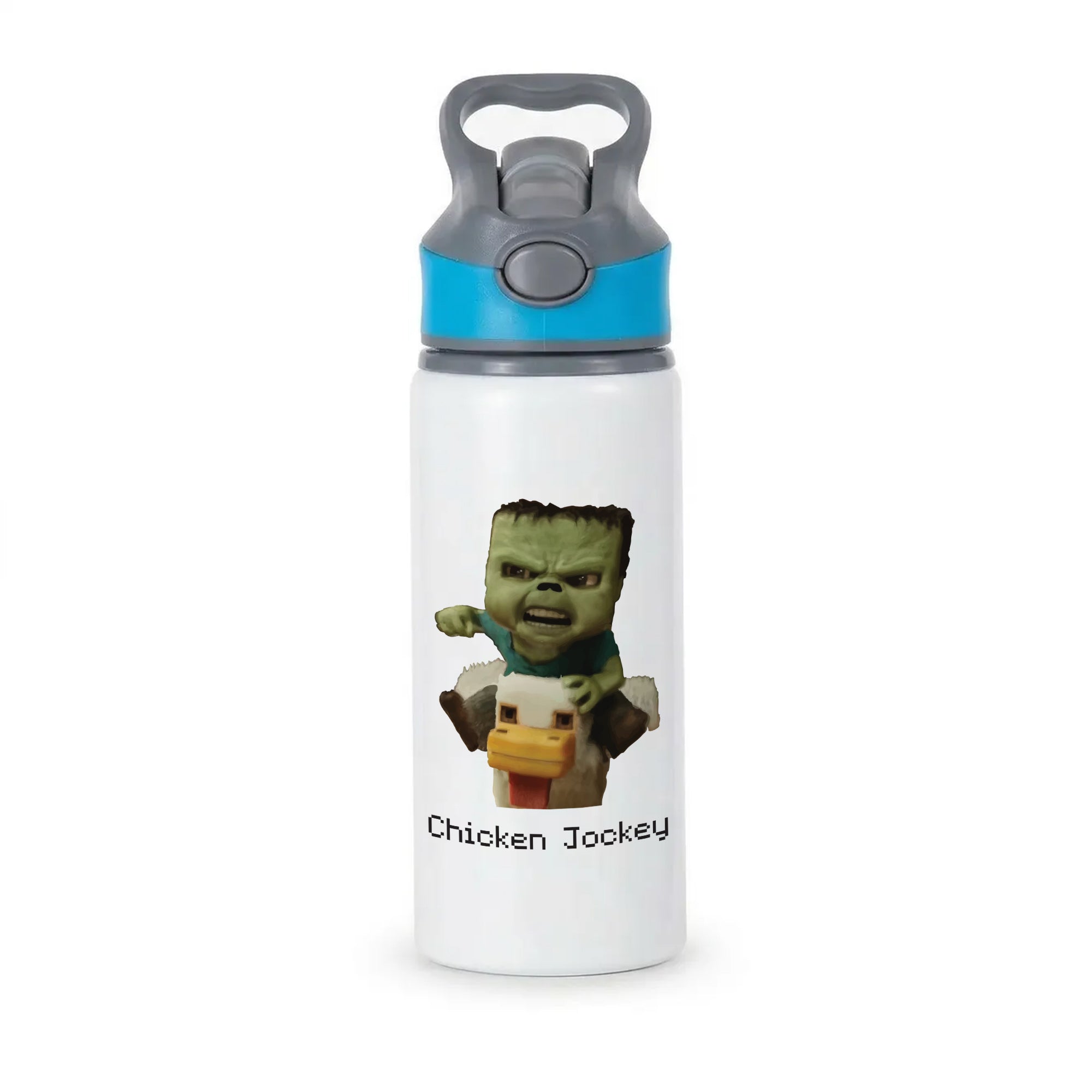 Chicken Jockey Active Water Bottle - Blue