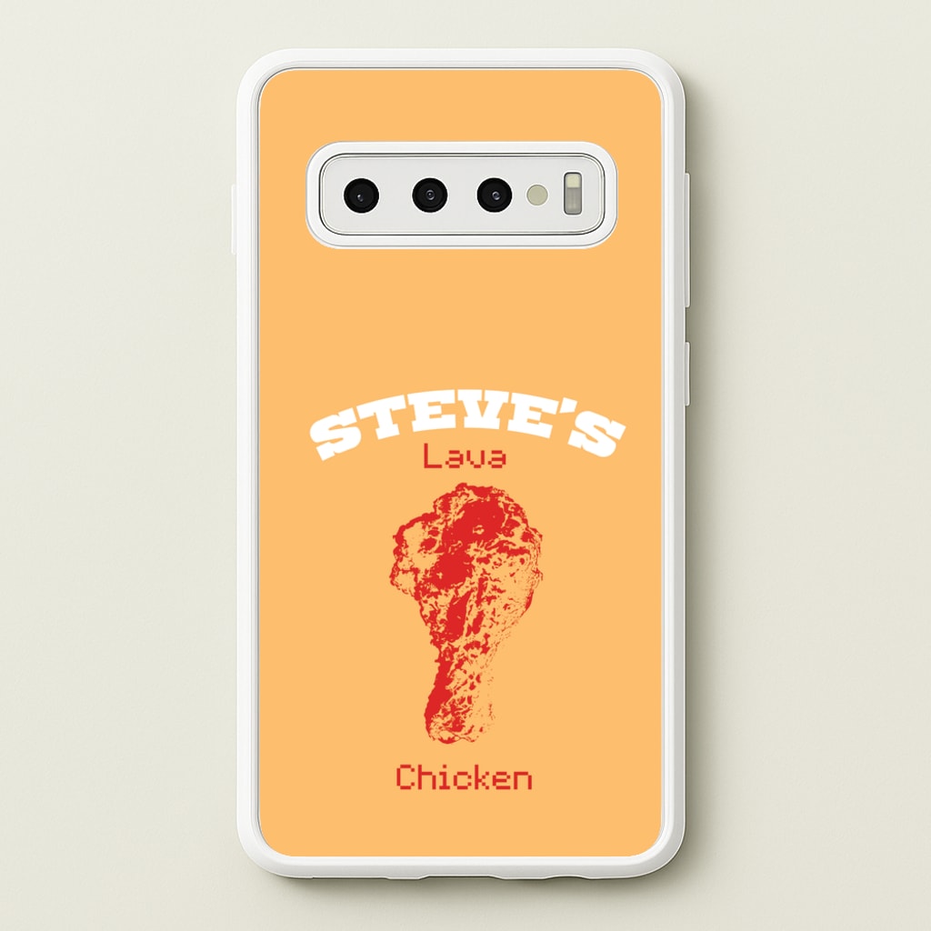 Steve's Lava Chicken - Minecraft Phone Case for Galaxy S10 Plus