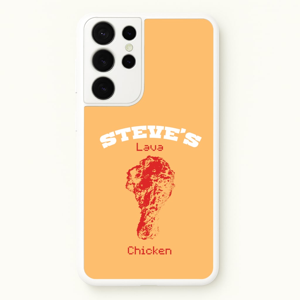 Steve's Lava Chicken - Minecraft Phone Case for Galaxy S21 Ultra