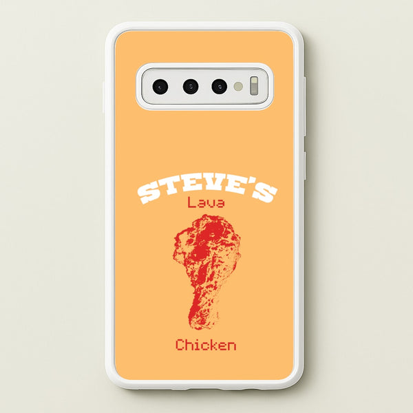 Steve's Lava Chicken - Minecraft Phone Case for Galaxy S10