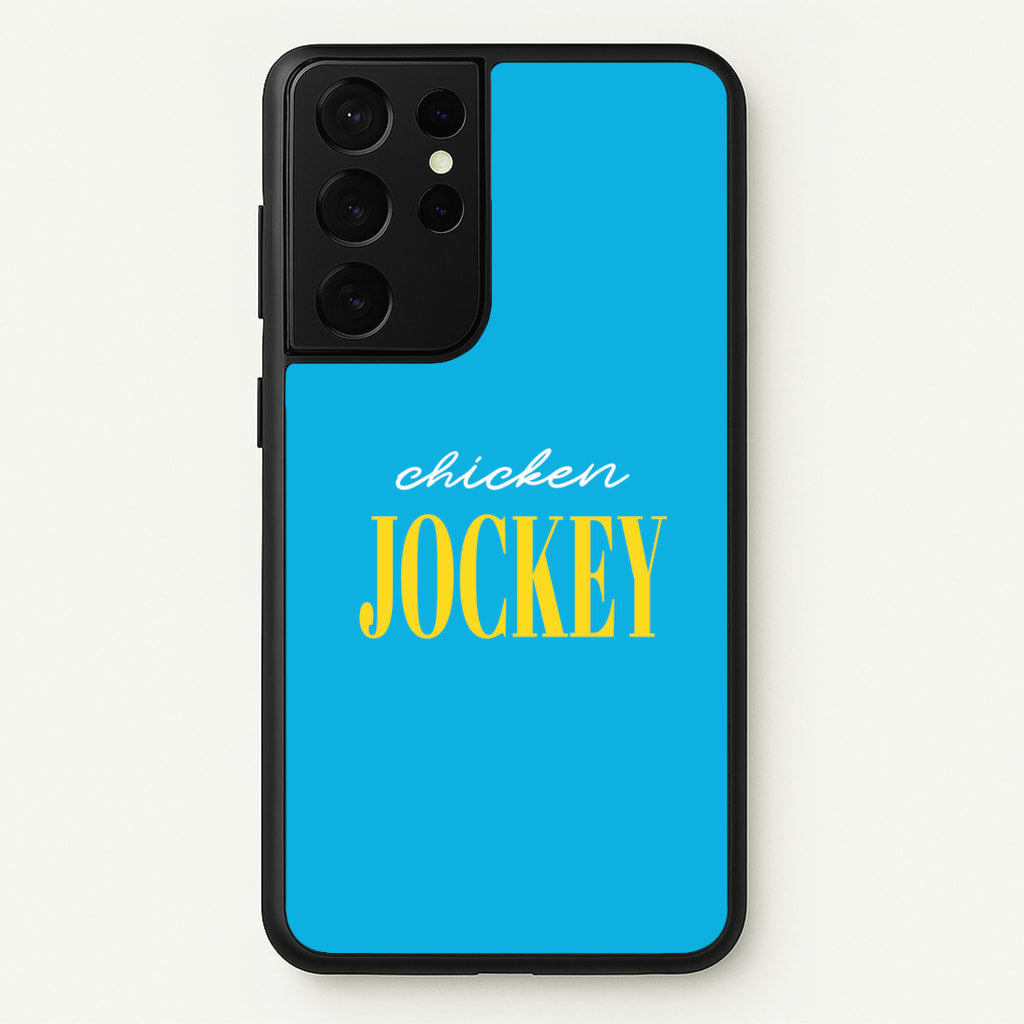 Chicken Jockey Blue - Minecraft Phone Case for Galaxy S21 Ultra