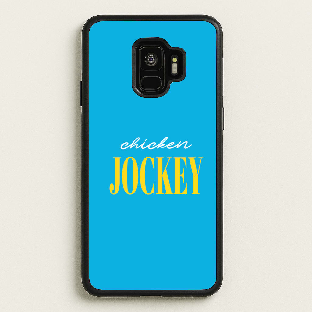 Chicken Jockey Blue - Minecraft Phone Case for Galaxy S9