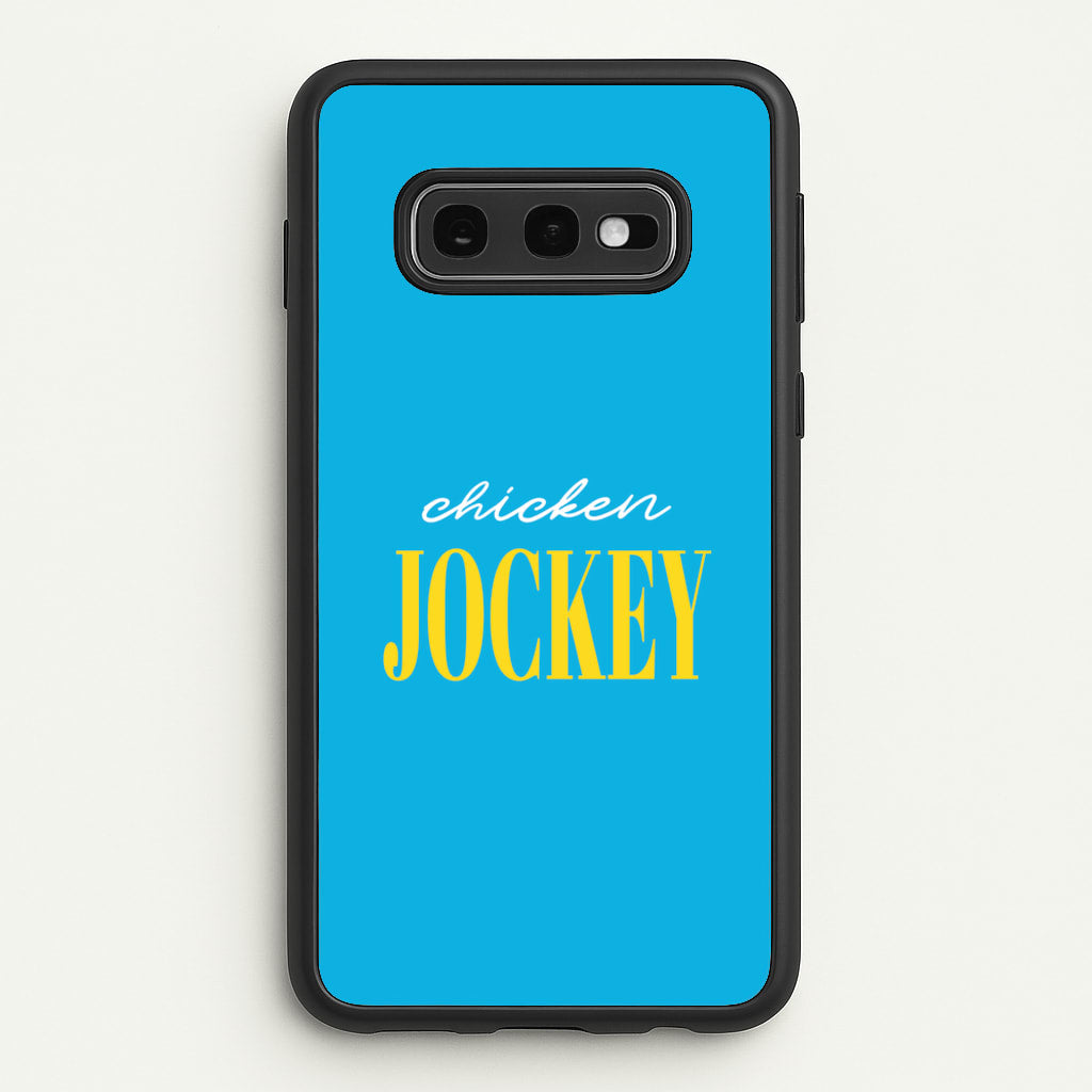 Chicken Jockey Blue - Minecraft Phone Case for Galaxy S10e