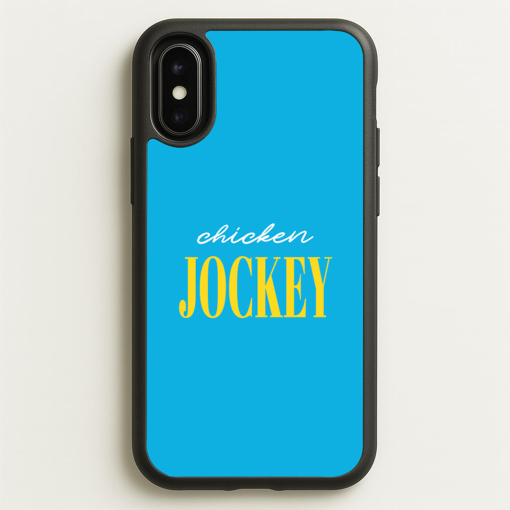 Chicken Jockey Blue - Minecraft Phone Case for iPhone X / XS