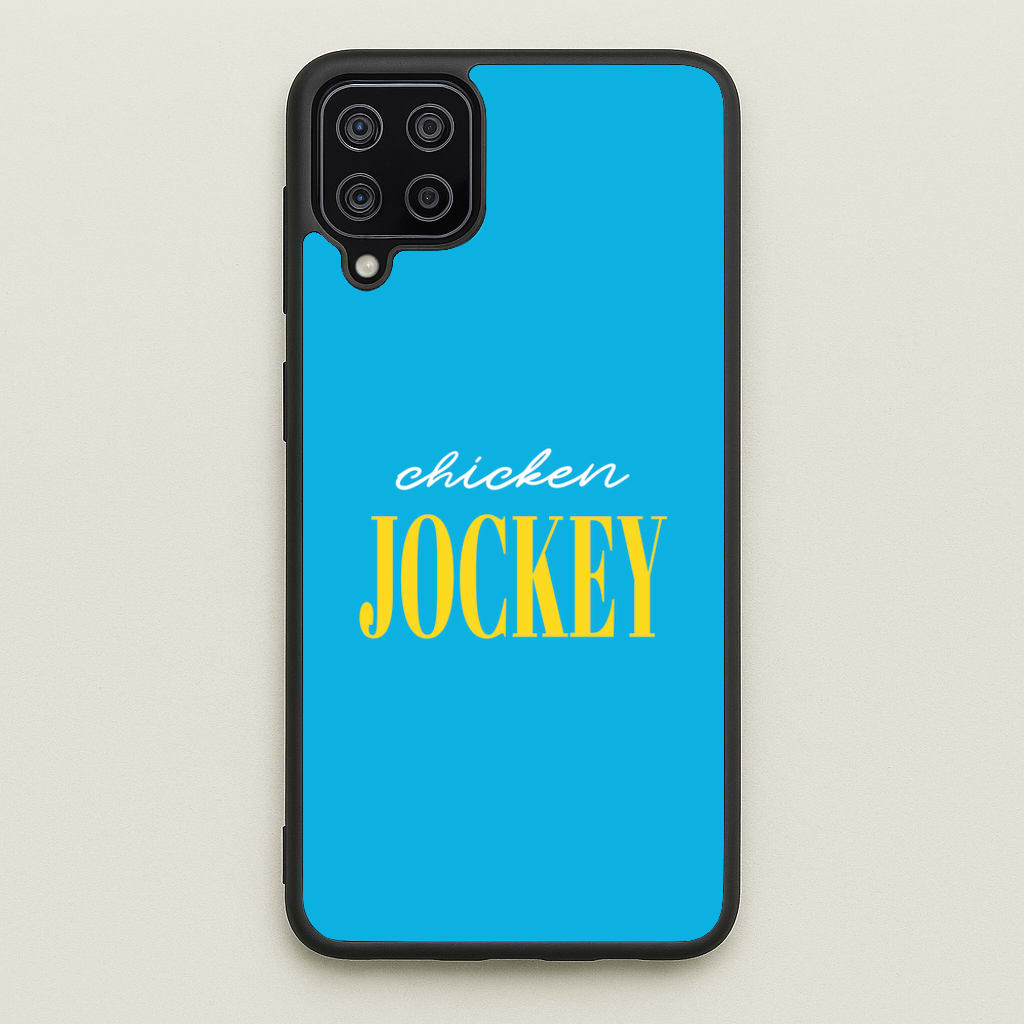 Chicken Jockey Blue - Minecraft Phone Case for Galaxy A12