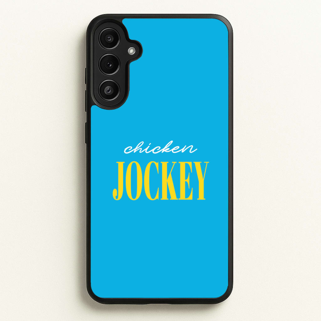 Chicken Jockey Blue - Minecraft Phone Case for Galaxy A34