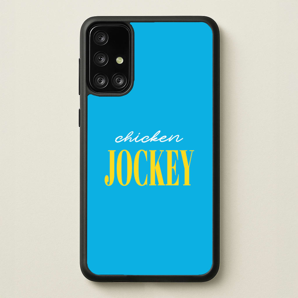 Chicken Jockey Blue - Minecraft Phone Case for Galaxy A71