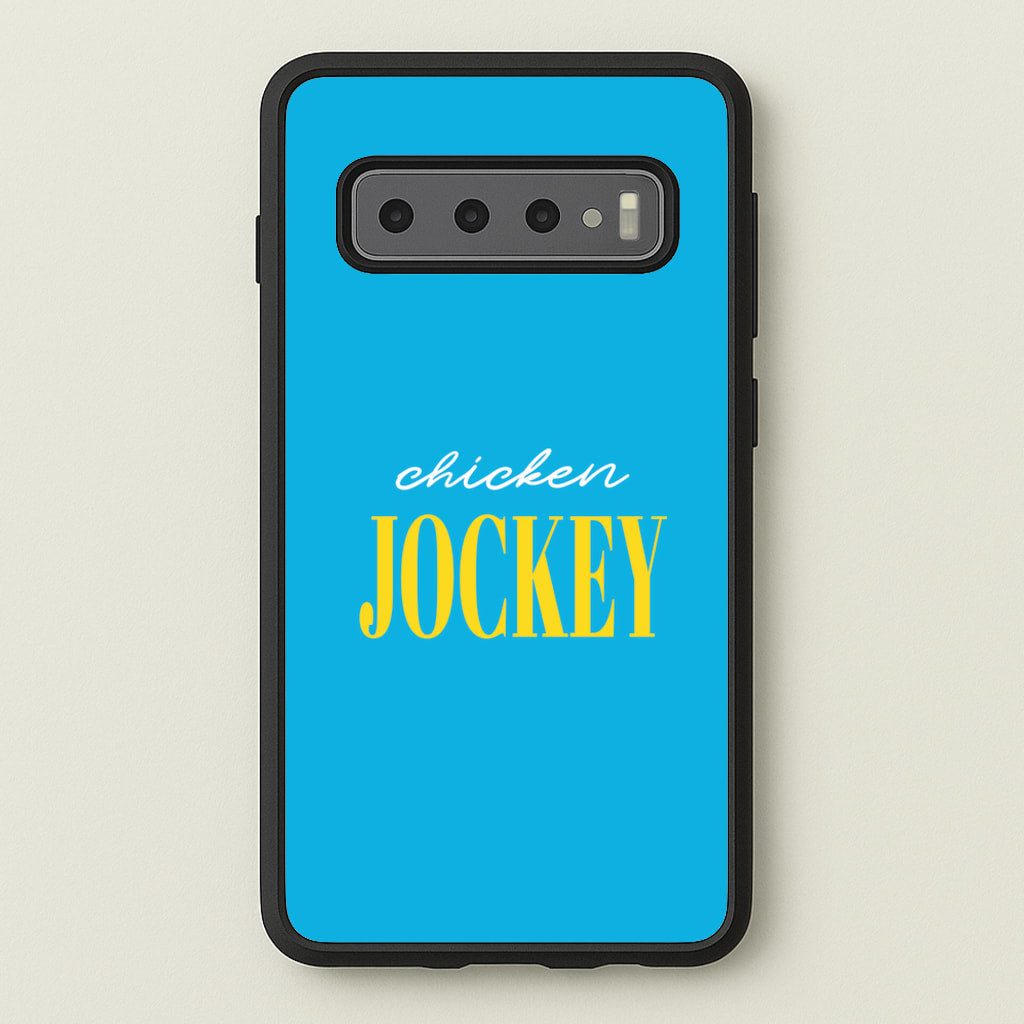 Chicken Jockey Blue - Minecraft Phone Case for Galaxy S10 Plus