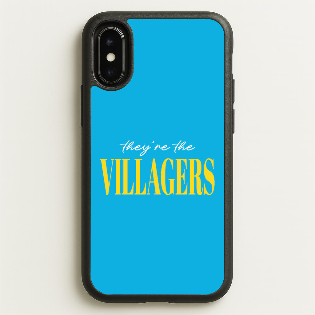 They're The Villagers Blue - Minecraft Phone Case for iPhone X / XS