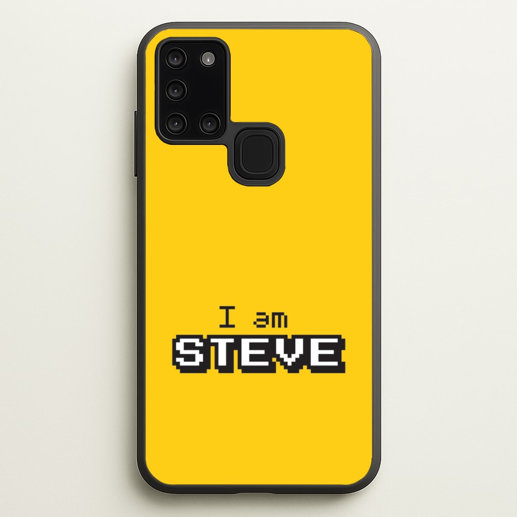 I Am Steve - Minecraft Phone Case for Galaxy A21s