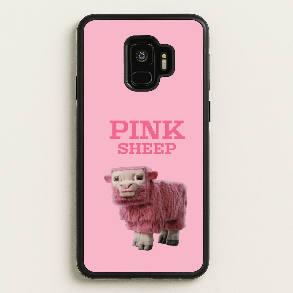 Pink Sheep - Minecraft Phone Case for Galaxy S9