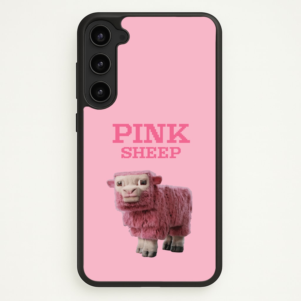 Pink Sheep - Minecraft Phone Case for Galaxy S23