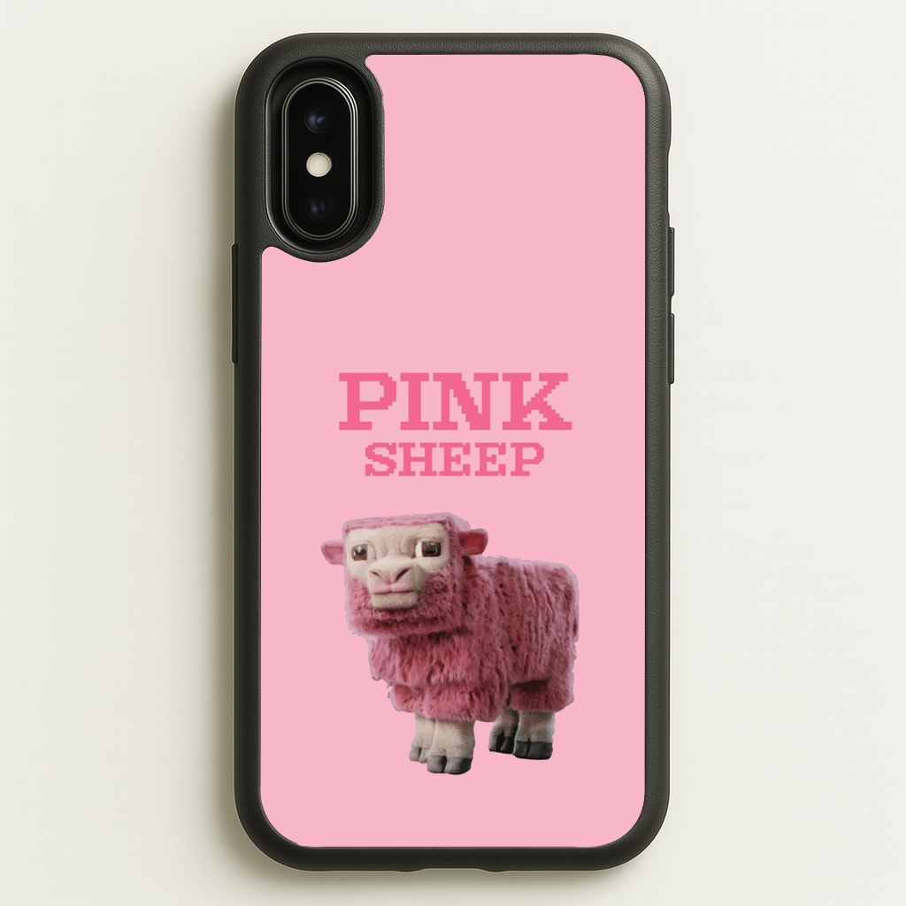 Pink Sheep - Minecraft Phone Case for iPhone X / XS