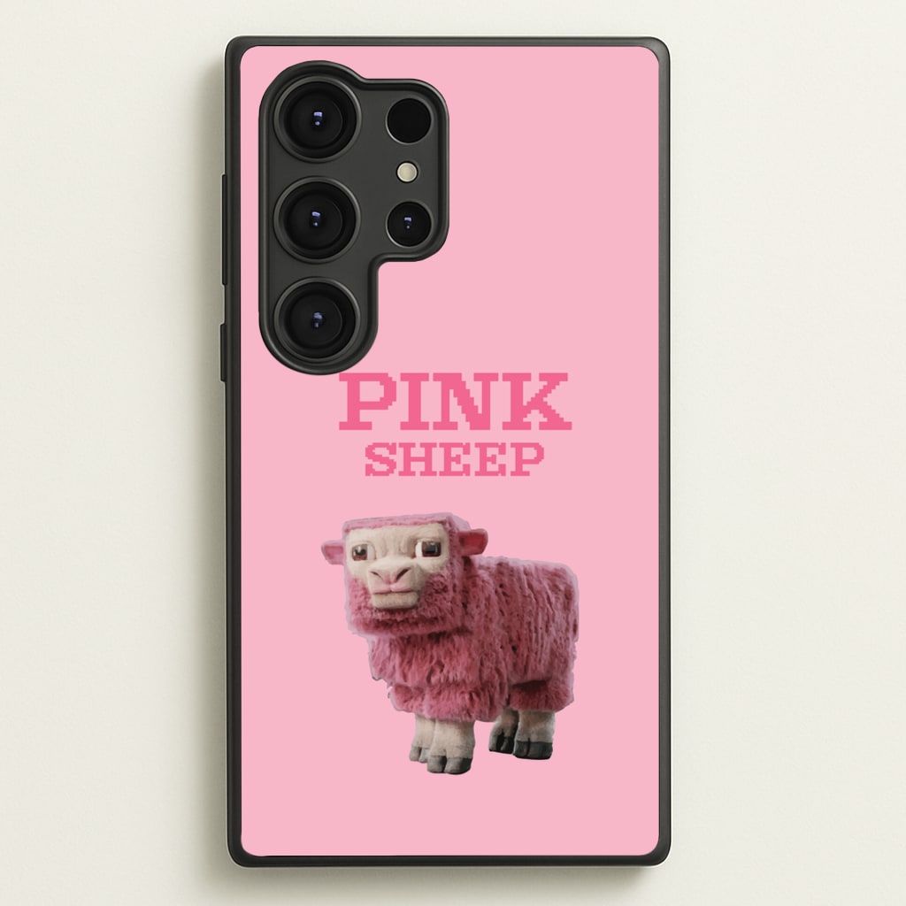 Pink Sheep - Minecraft Phone Case for Galaxy S25 Ultra