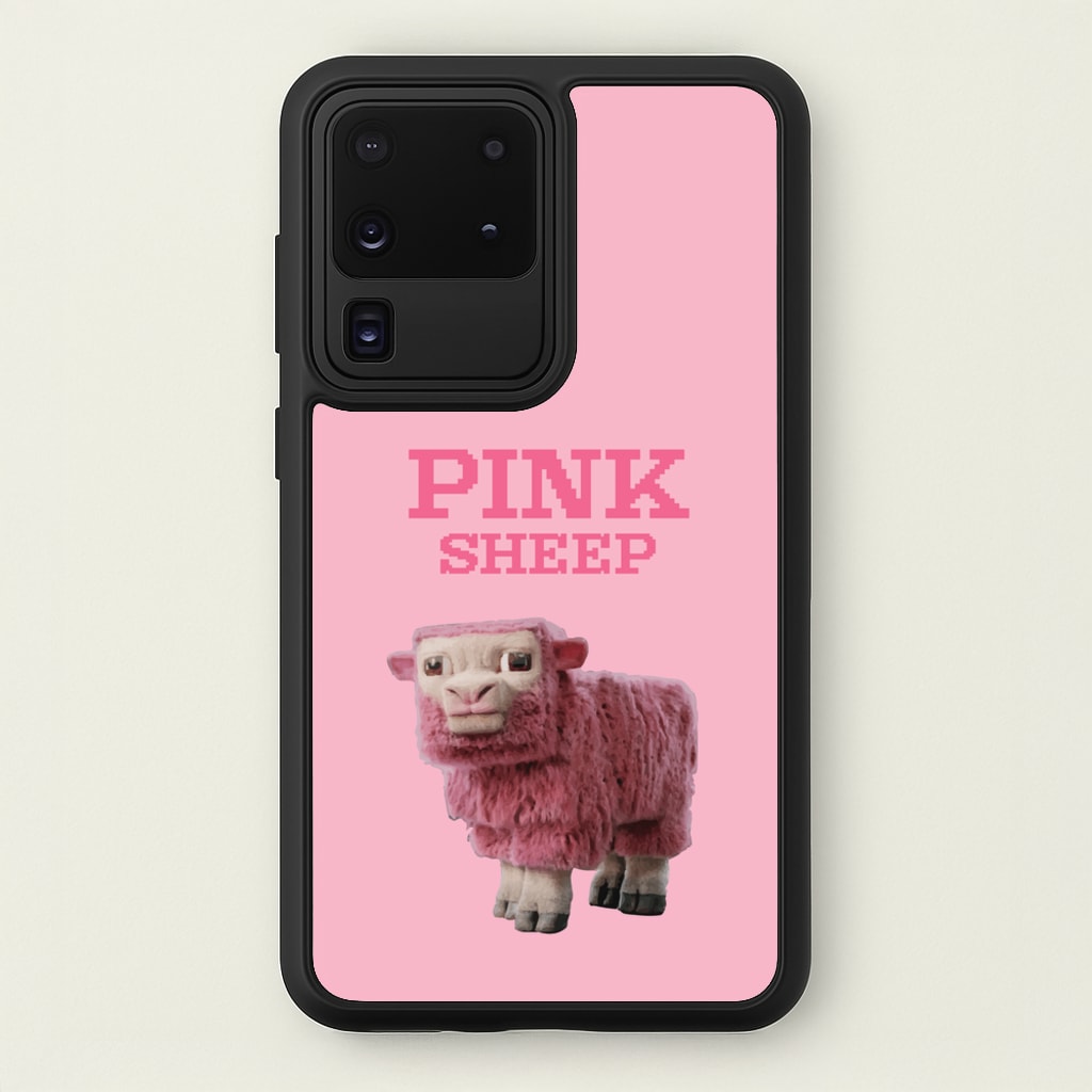 Pink Sheep - Minecraft Phone Case for Galaxy S20 Ultra