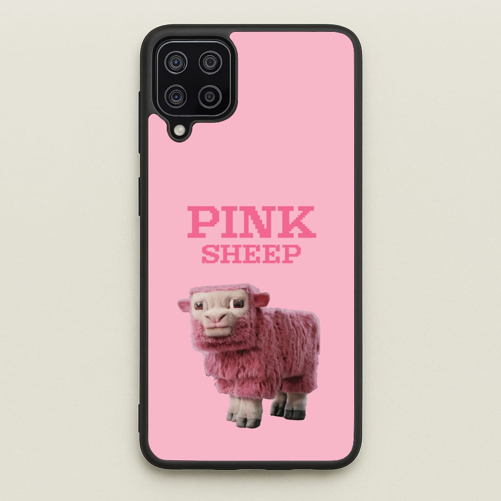 Pink Sheep - Minecraft Phone Case for Galaxy A12