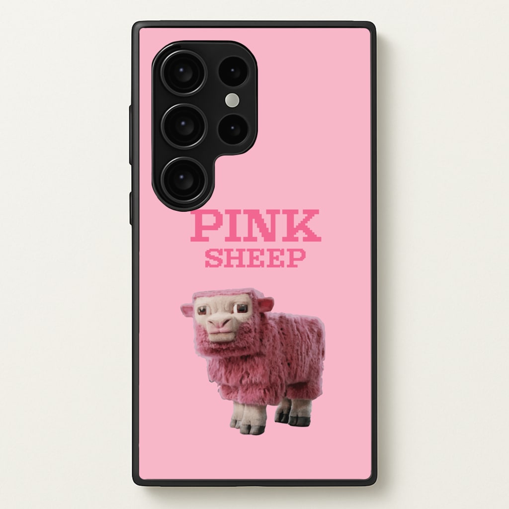 Pink Sheep - Minecraft Phone Case for Galaxy S24 Ultra