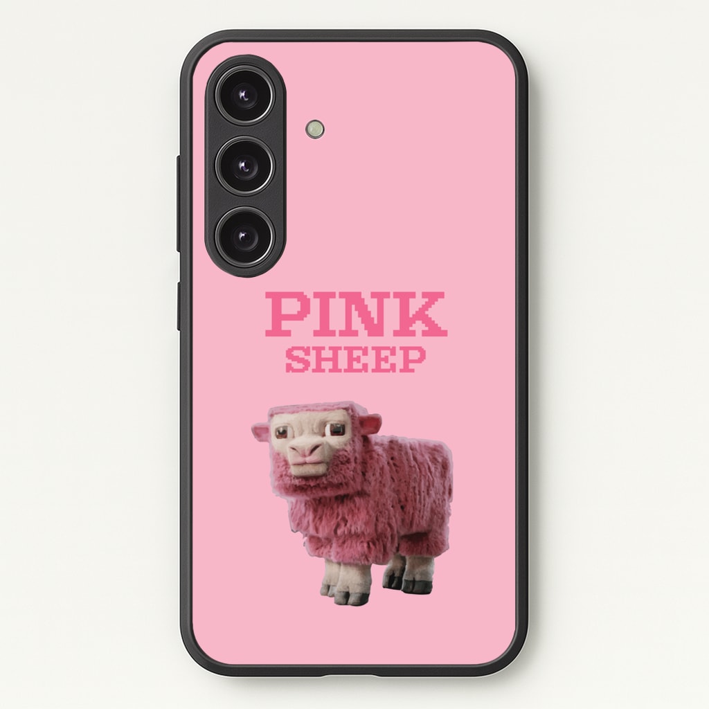Pink Sheep - Minecraft Phone Case for Galaxy S25