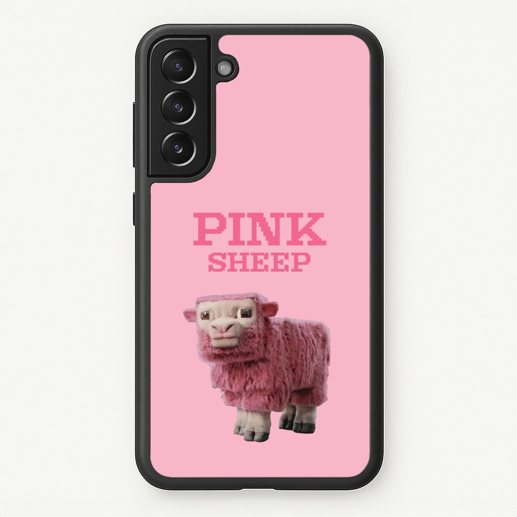 Pink Sheep - Minecraft Phone Case for Galaxy S21