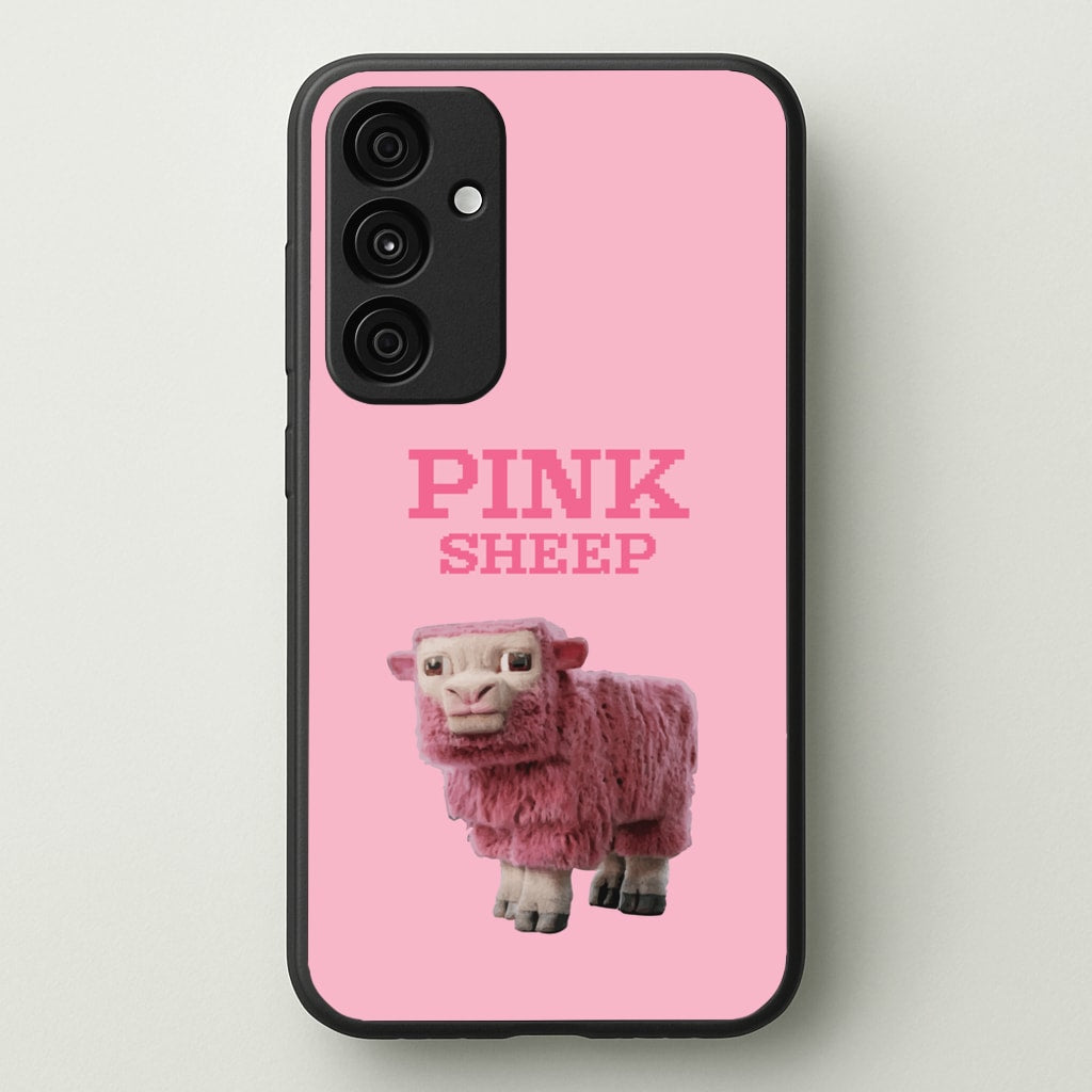 Pink Sheep - Minecraft Phone Case for Galaxy A55