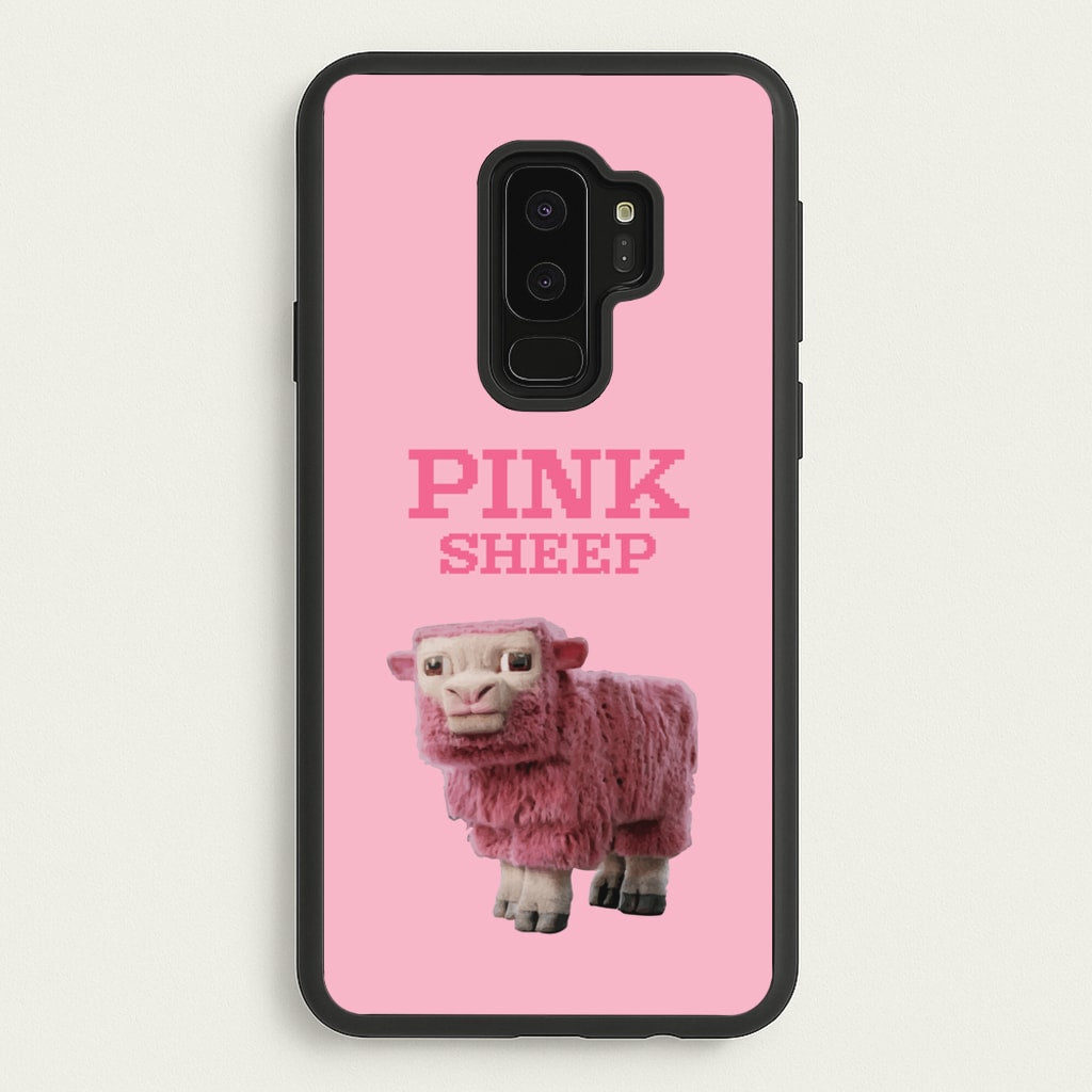 Pink Sheep - Minecraft Phone Case for Galaxy S9 Plus