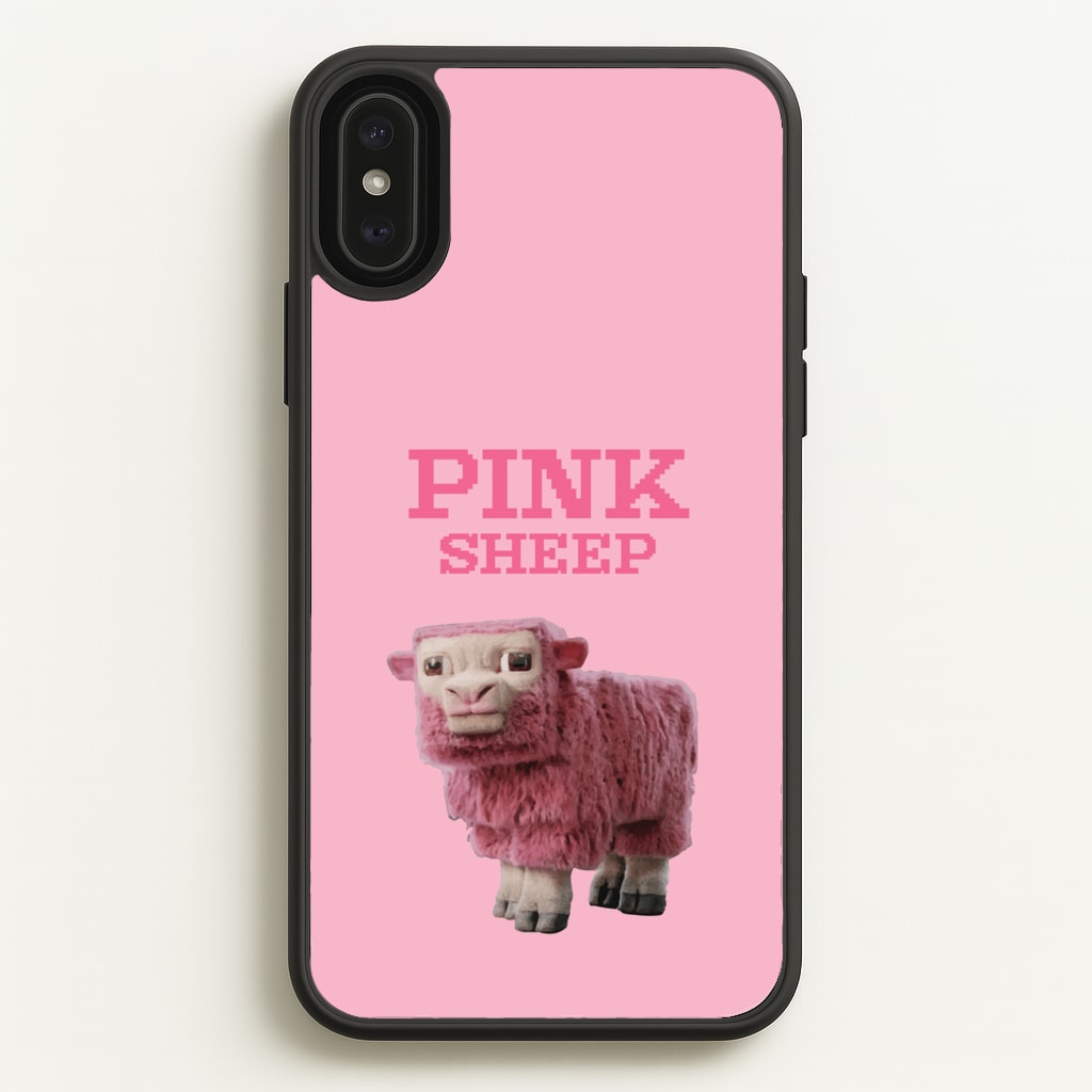 Pink Sheep - Minecraft Phone Case for iPhone XS Max