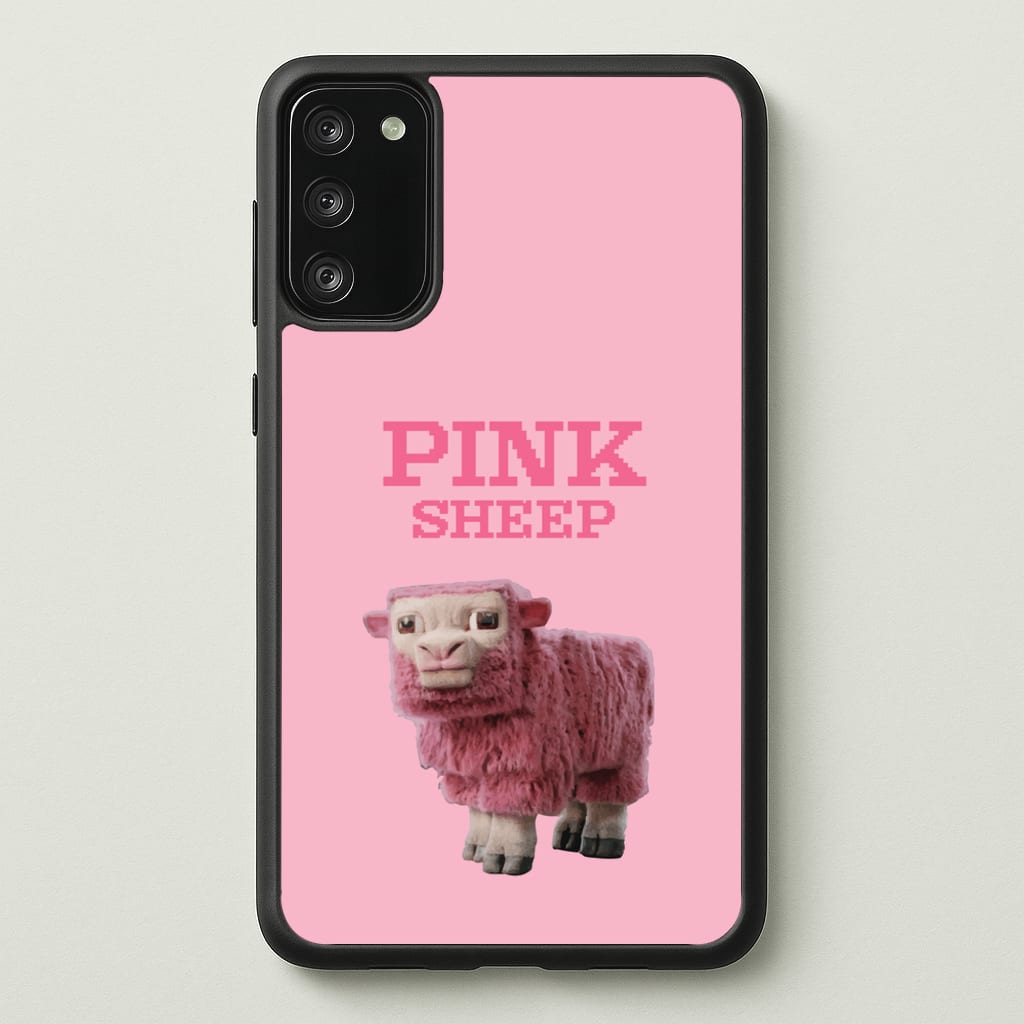 Pink Sheep - Minecraft Phone Case for Galaxy S20FE