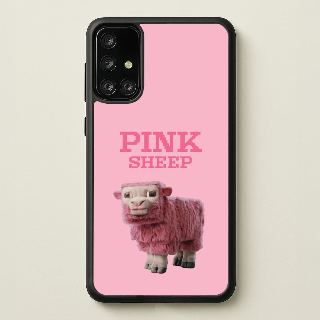 Pink Sheep - Minecraft Phone Case for Galaxy A71
