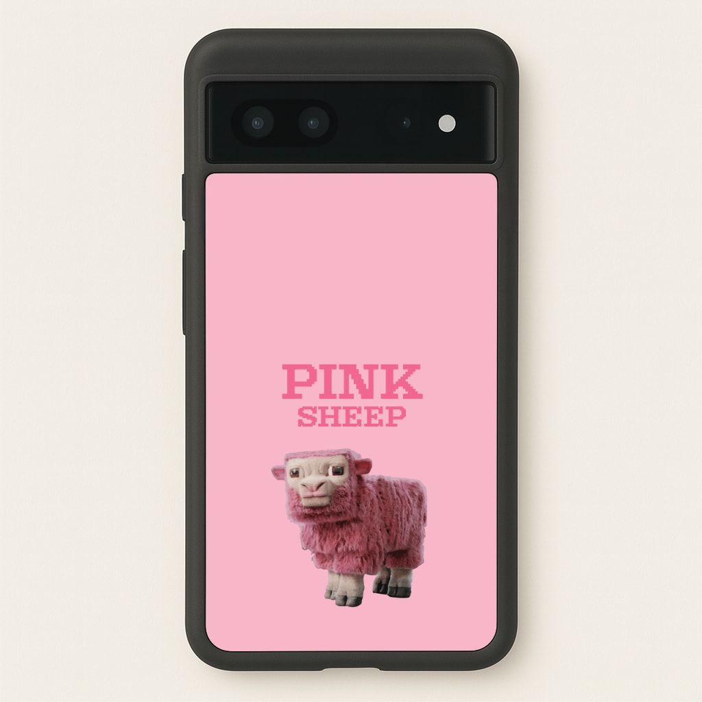 Pink Sheep - Minecraft Phone Case for Google Pixel 7