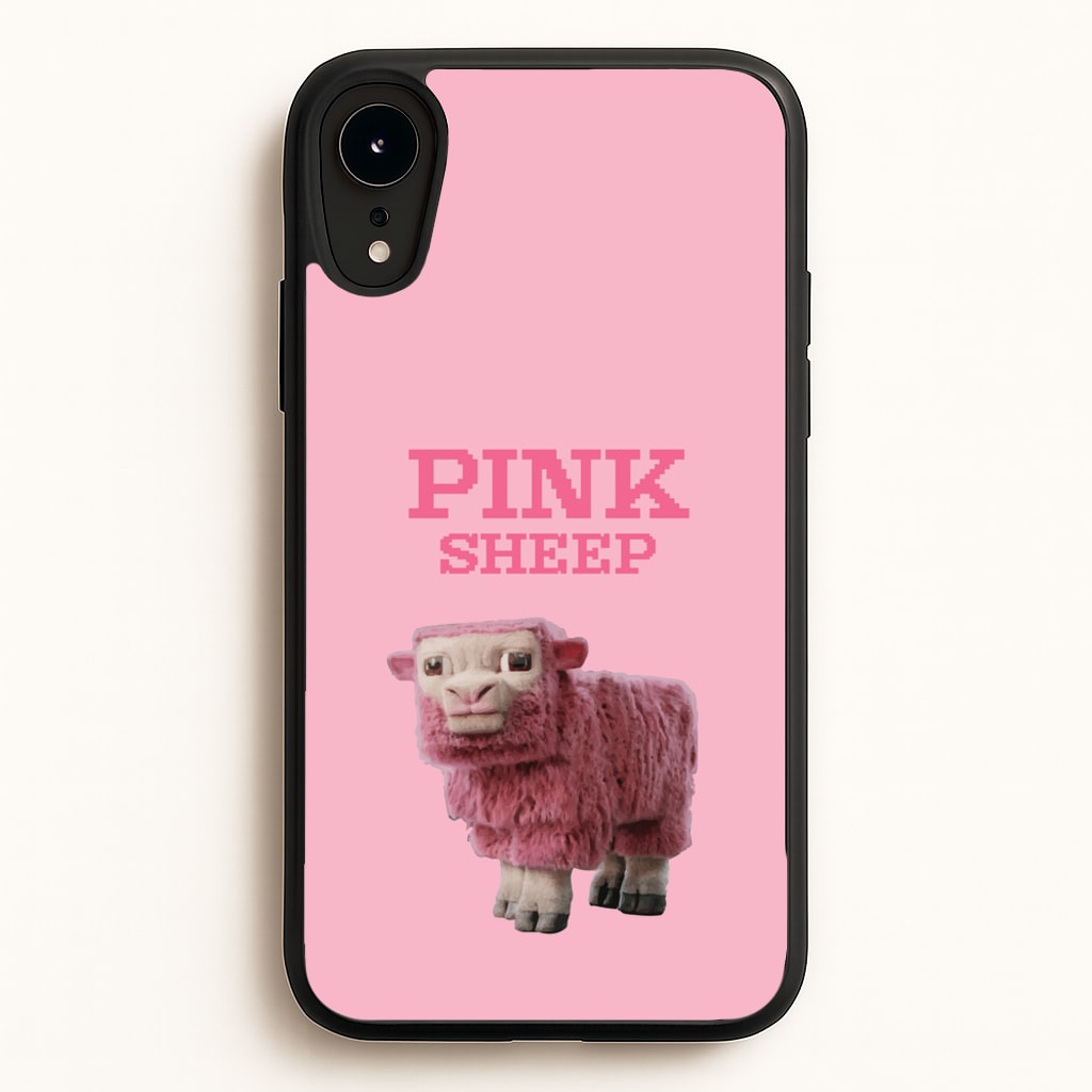 Pink Sheep - Minecraft Phone Case for iPhone XR