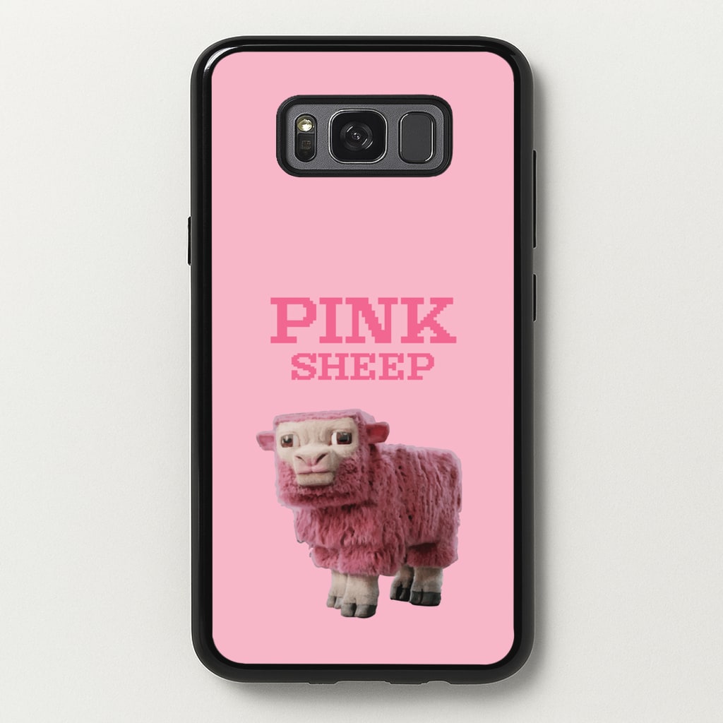 Pink Sheep - Minecraft Phone Case for Galaxy S8