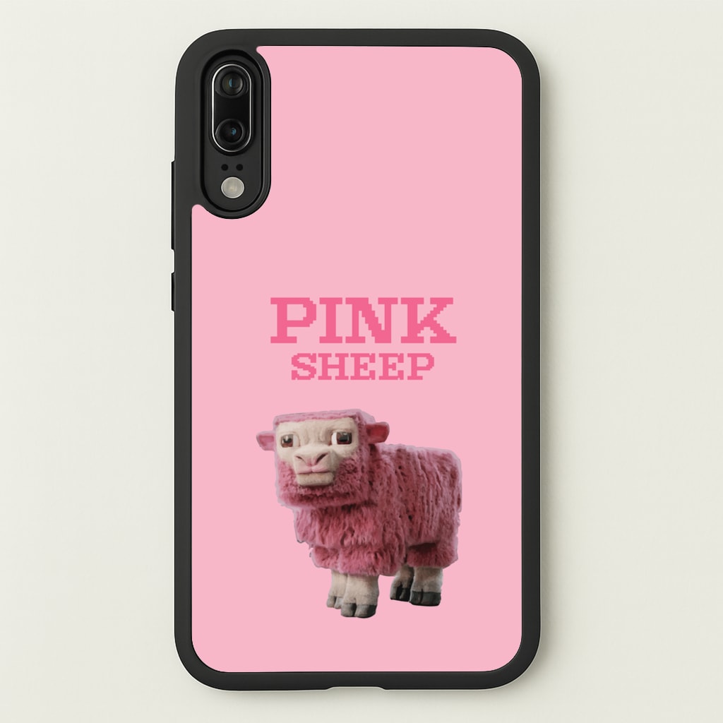 Pink Sheep - Minecraft Phone Case for Huawei P20