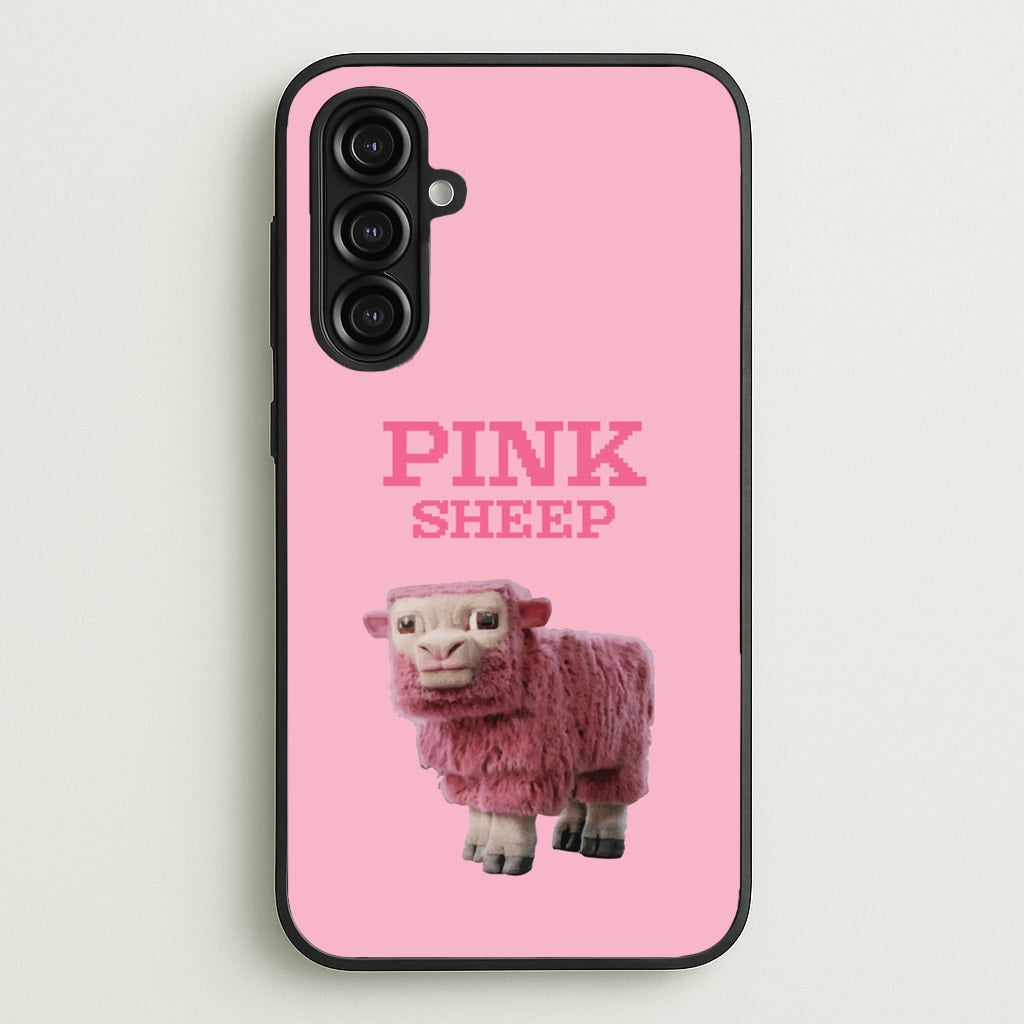 Pink Sheep - Minecraft Phone Case for Galaxy A16
