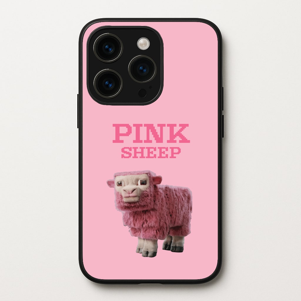 Pink Sheep - Minecraft Phone Case for iPhone 14 Pro