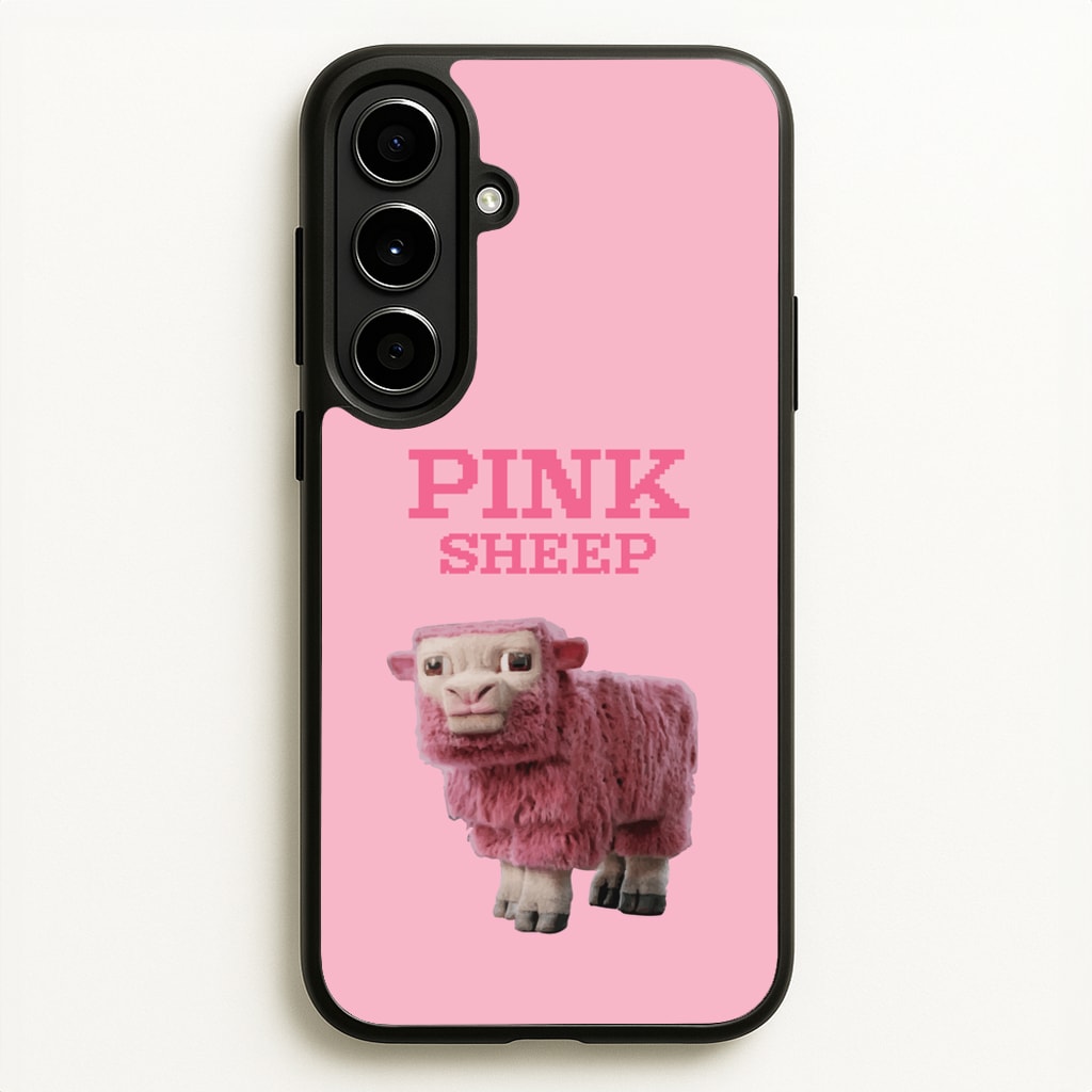 Pink Sheep - Minecraft Phone Case for Galaxy A56