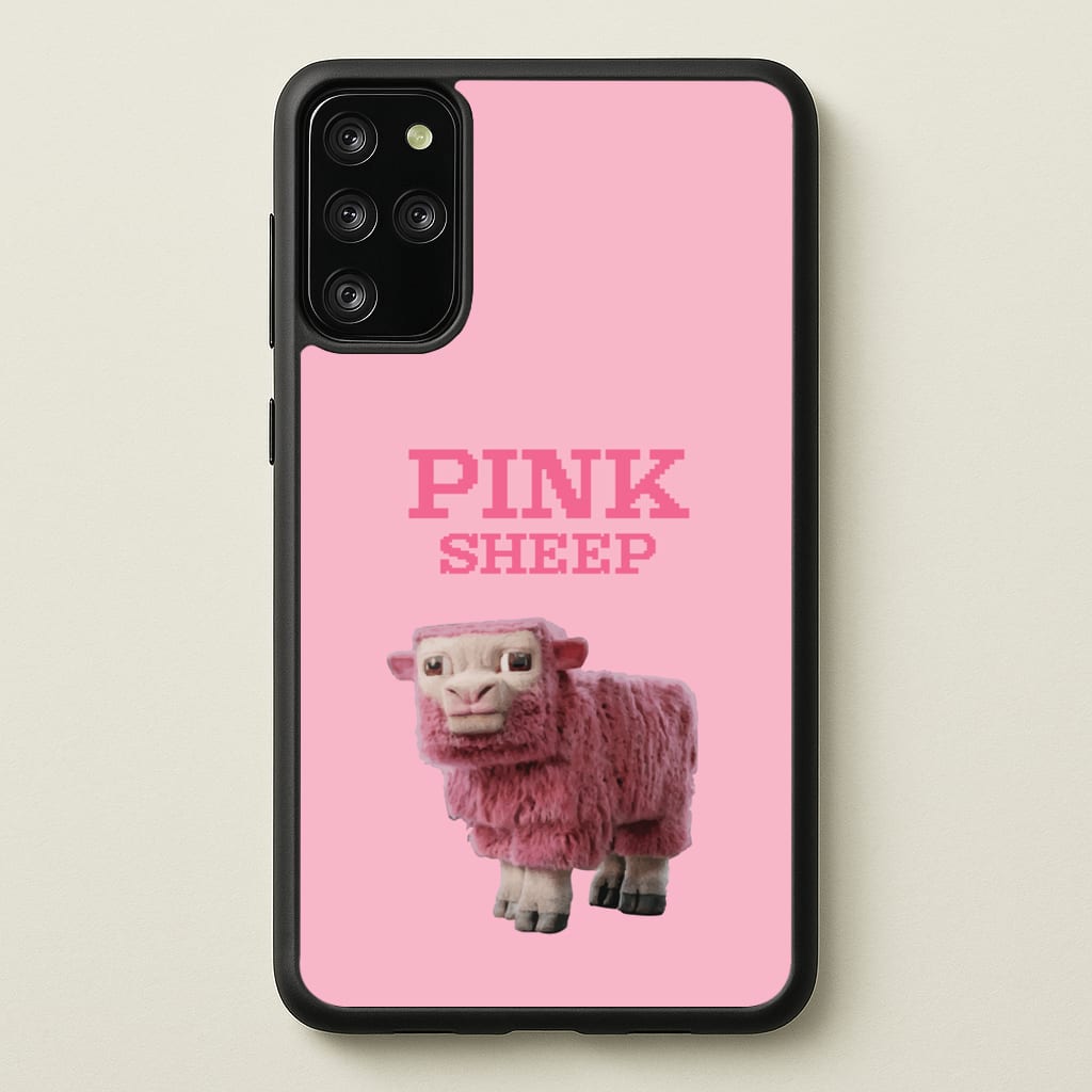Pink Sheep - Minecraft Phone Case for Galaxy S20 Plus