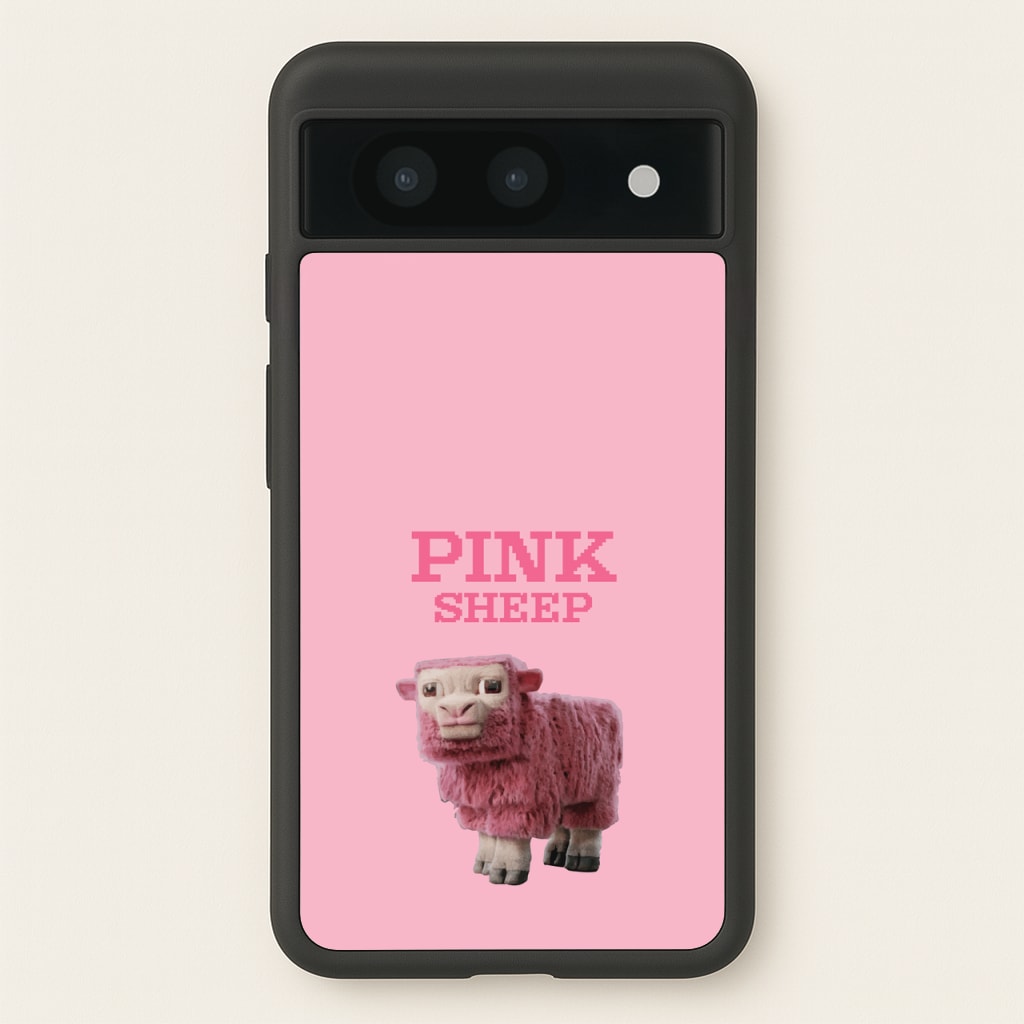 Pink Sheep - Minecraft Phone Case for Google Pixel 8a