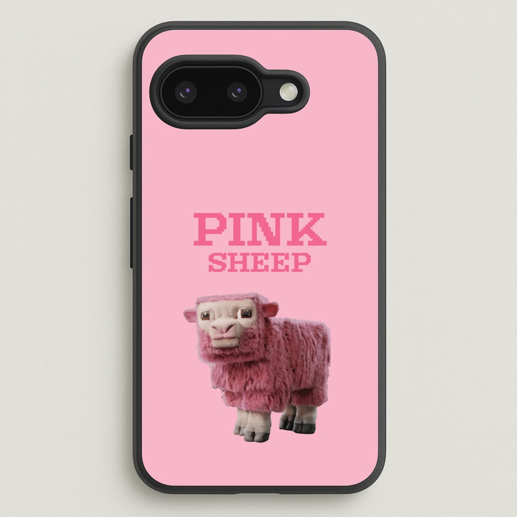 Pink Sheep - Minecraft Phone Case for Google Pixel 9a