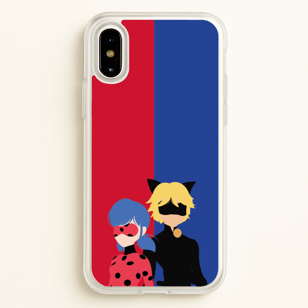 Red And Blue - Miraculous Phone Case for iPhone X / XS