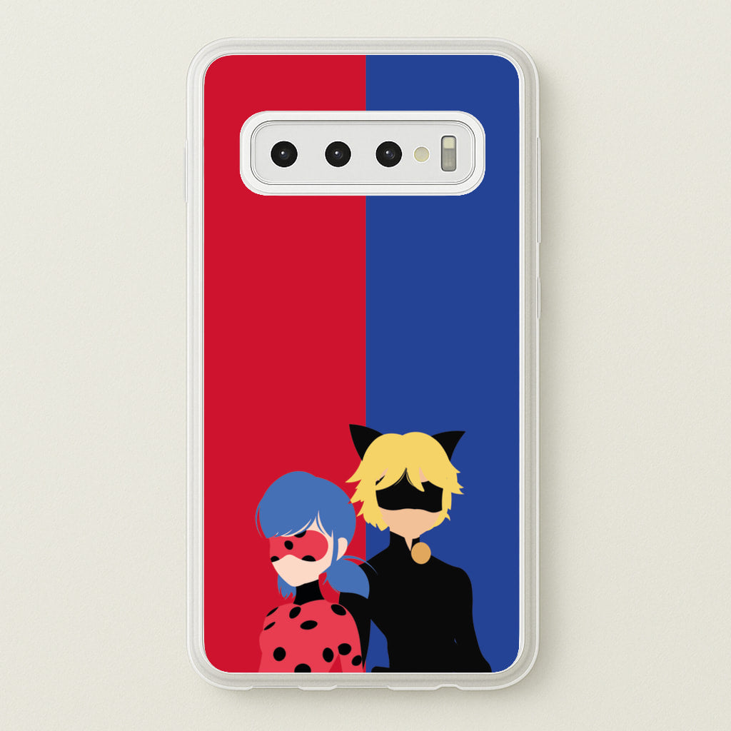 Red And Blue - Miraculous Phone Case for Galaxy S10 Plus