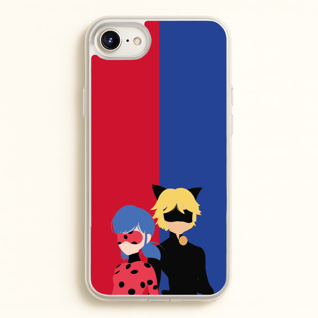Red And Blue - Miraculous Phone Case for iPhone 6 Plus / 7 Plus / 8 Plus
