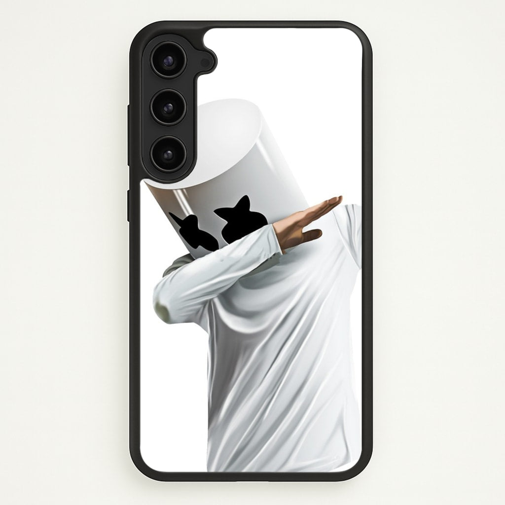 White Helmet DJ Dab - Marshmello Phone Case for Galaxy S23 Plus