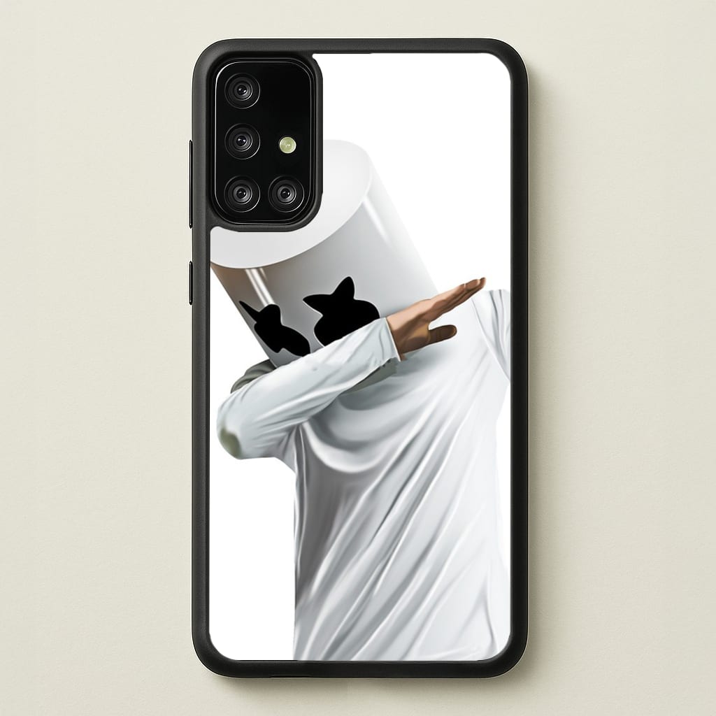 White Helmet DJ Dab - Marshmello Phone Case for Galaxy A71