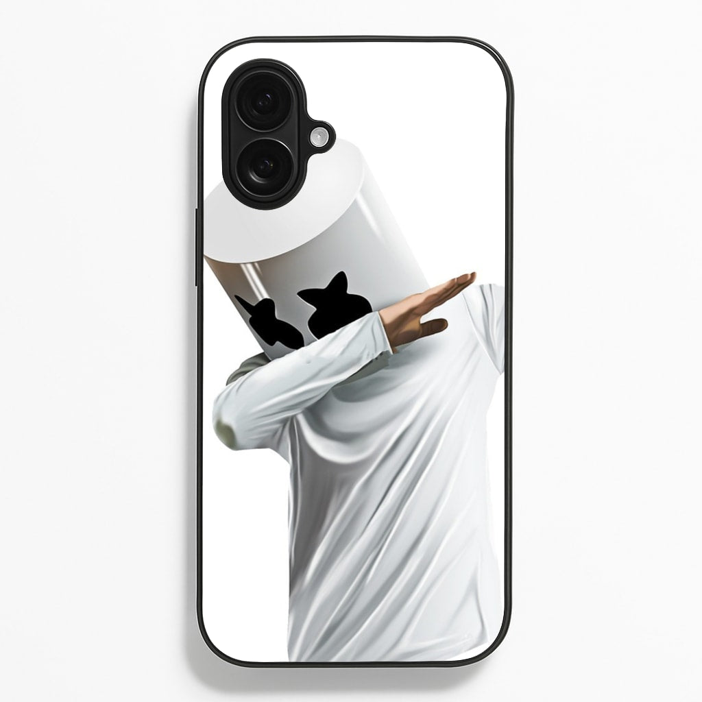 White Helmet DJ Dab - Marshmello Phone Case for iPhone 16 Plus