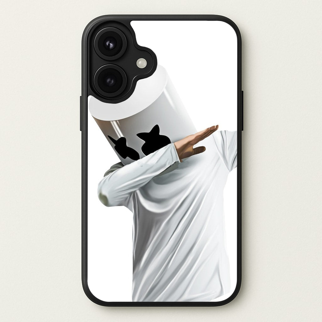 White Helmet DJ Dab Phone Case for iPhone 17